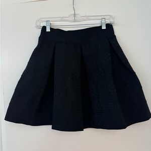 i joah Textured Black A-Line Skirt